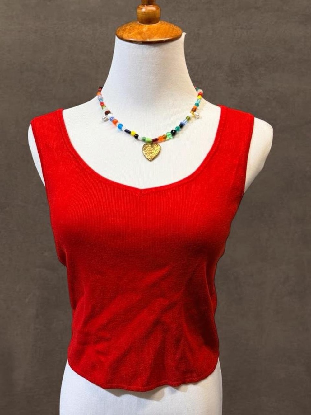 Red tank top